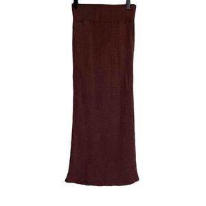 𝅺hesperios Archemides Skirt 100% Silk Knit Mocha Brown‎ Size XS (LS)